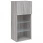 Preview: TV-Schrank mit LED-Leuchten Grau Sonoma 40,5x30x90 cm