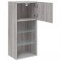 Preview: TV-Schrank mit LED-Leuchten Grau Sonoma 40,5x30x90 cm