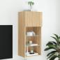 Preview: ARDEBO.de - TV-Schrank mit LED-Leuchten Sonoma-Eiche 40,5x30x90 cm