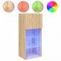 Preview: TV-Schrank mit LED-Leuchten Sonoma-Eiche 40,5x30x90 cm