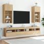 Preview: TV-Schrank mit LED-Leuchten Sonoma-Eiche 40,5x30x90 cm