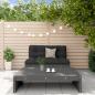 Preview: ARDEBO.de - 2-tlg. Garten-Lounge-Set Grau Massivholz Kiefer