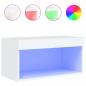 Preview: TV-Schrank mit LED-Leuchten Weiß 60x30x30 cm