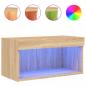 Preview: TV-Schrank mit LED-Leuchten Sonoma-Eiche 60x30x30 cm