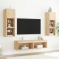 Preview: TV-Schrank mit LED-Leuchten Sonoma-Eiche 60x30x30 cm