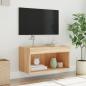 Preview: TV-Schrank mit LED-Leuchten Sonoma-Eiche 60x30x30 cm