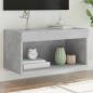 Preview: ARDEBO.de - TV-Schrank mit LED-Leuchten Betongrau 60x30x30 cm