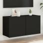 Preview: ARDEBO.de - TV-Wandschrank Schwarz 80x30x41 cm