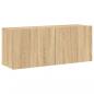 Preview: TV-Wandschrank Sonoma-Eiche 100x30x41 cm