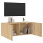 Preview: TV-Wandschrank Sonoma-Eiche 100x30x41 cm