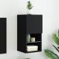 Preview: ARDEBO.de - TV-Schrank mit LED-Leuchten Schwarz 30,5x30x60 cm