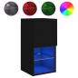 Preview: TV-Schrank mit LED-Leuchten Schwarz 30,5x30x60 cm