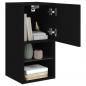 Preview: TV-Schrank mit LED-Leuchten Schwarz 30,5x30x60 cm