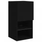 Preview: TV-Schrank mit LED-Leuchten Schwarz 30,5x30x60 cm