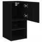 Preview: TV-Schrank mit LED-Leuchten Schwarz 30,5x30x60 cm