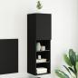 Preview: ARDEBO.de - TV-Schrank mit LED-Leuchten Schwarz 30,5x30x102 cm