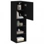 Preview: TV-Schrank mit LED-Leuchten Schwarz 30,5x30x102 cm