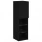 Preview: TV-Schrank mit LED-Leuchten Schwarz 30,5x30x102 cm