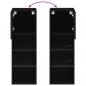 Preview: TV-Schrank mit LED-Leuchten Schwarz 30,5x30x90 cm