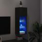 Preview: TV-Schrank mit LED-Leuchten Schwarz 30,5x30x90 cm