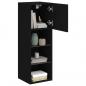 Preview: TV-Schrank mit LED-Leuchten Schwarz 30,5x30x90 cm