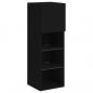 Preview: TV-Schrank mit LED-Leuchten Schwarz 30,5x30x90 cm