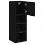 Preview: TV-Schrank mit LED-Leuchten Schwarz 30,5x30x90 cm