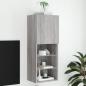 Preview: ARDEBO.de - TV-Schrank mit LED-Leuchten Grau Sonoma 40,5x30x102 cm