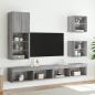 Preview: TV-Schrank mit LED-Leuchten Grau Sonoma 40,5x30x102 cm