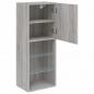 Preview: TV-Schrank mit LED-Leuchten Grau Sonoma 40,5x30x102 cm