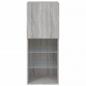 Preview: TV-Schrank mit LED-Leuchten Grau Sonoma 40,5x30x102 cm