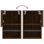 Preview: TV-Schrank mit LED-Leuchten Braun Eichen-Optik 40,5x30x60 cm