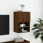 Preview: TV-Schrank mit LED-Leuchten Braun Eichen-Optik 40,5x30x60 cm