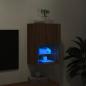 Preview: TV-Schrank mit LED-Leuchten Braun Eichen-Optik 40,5x30x60 cm