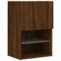 Preview: TV-Schrank mit LED-Leuchten Braun Eichen-Optik 40,5x30x60 cm