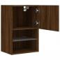 Preview: TV-Schrank mit LED-Leuchten Braun Eichen-Optik 40,5x30x60 cm