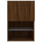 Preview: TV-Schrank mit LED-Leuchten Braun Eichen-Optik 40,5x30x60 cm