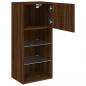 Preview: TV-Schrank mit LED-Leuchten Braun Eichen-Optik 40,5x30x90 cm