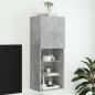 Preview: ARDEBO.de - TV-Schrank mit LED-Leuchten Betongrau 40,5x30x102 cm