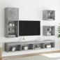 Preview: TV-Schrank mit LED-Leuchten Betongrau 40,5x30x102 cm