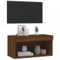 Preview: TV-Schrank mit LED-Leuchten Braun Eichen-Optik 60x30x30 cm