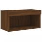 Preview: TV-Schrank mit LED-Leuchten Braun Eichen-Optik 60x30x30 cm