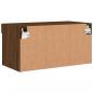 Preview: TV-Schrank mit LED-Leuchten Braun Eichen-Optik 60x30x30 cm