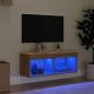 Preview: TV-Schrank mit LED-Leuchten Sonoma-Eiche 80x30x30 cm