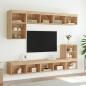 Preview: TV-Schrank mit LED-Leuchten Sonoma-Eiche 80x30x30 cm