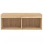 Preview: TV-Schrank mit LED-Leuchten Sonoma-Eiche 80x30x30 cm