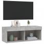 Preview: TV-Schrank mit LED-Leuchten Betongrau 80x30x30 cm