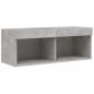 Preview: TV-Schrank mit LED-Leuchten Betongrau 80x30x30 cm