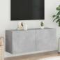 Preview: ARDEBO.de - TV-Wandschrank Betongrau 100x30x41 cm