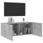 Preview: TV-Wandschrank Betongrau 100x30x41 cm